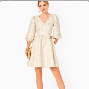 Lilly Pulitzer Calyssa Gold Dazzle dress size 2